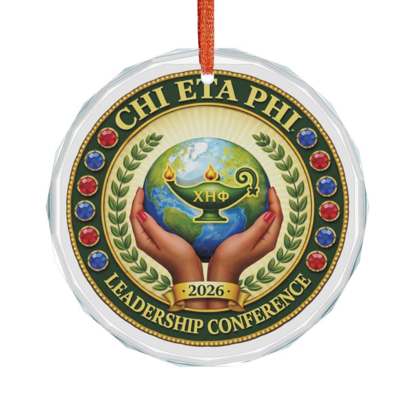 Chi Eta Phi Leadership Conference 2026 Glass Keepsake Ornament
