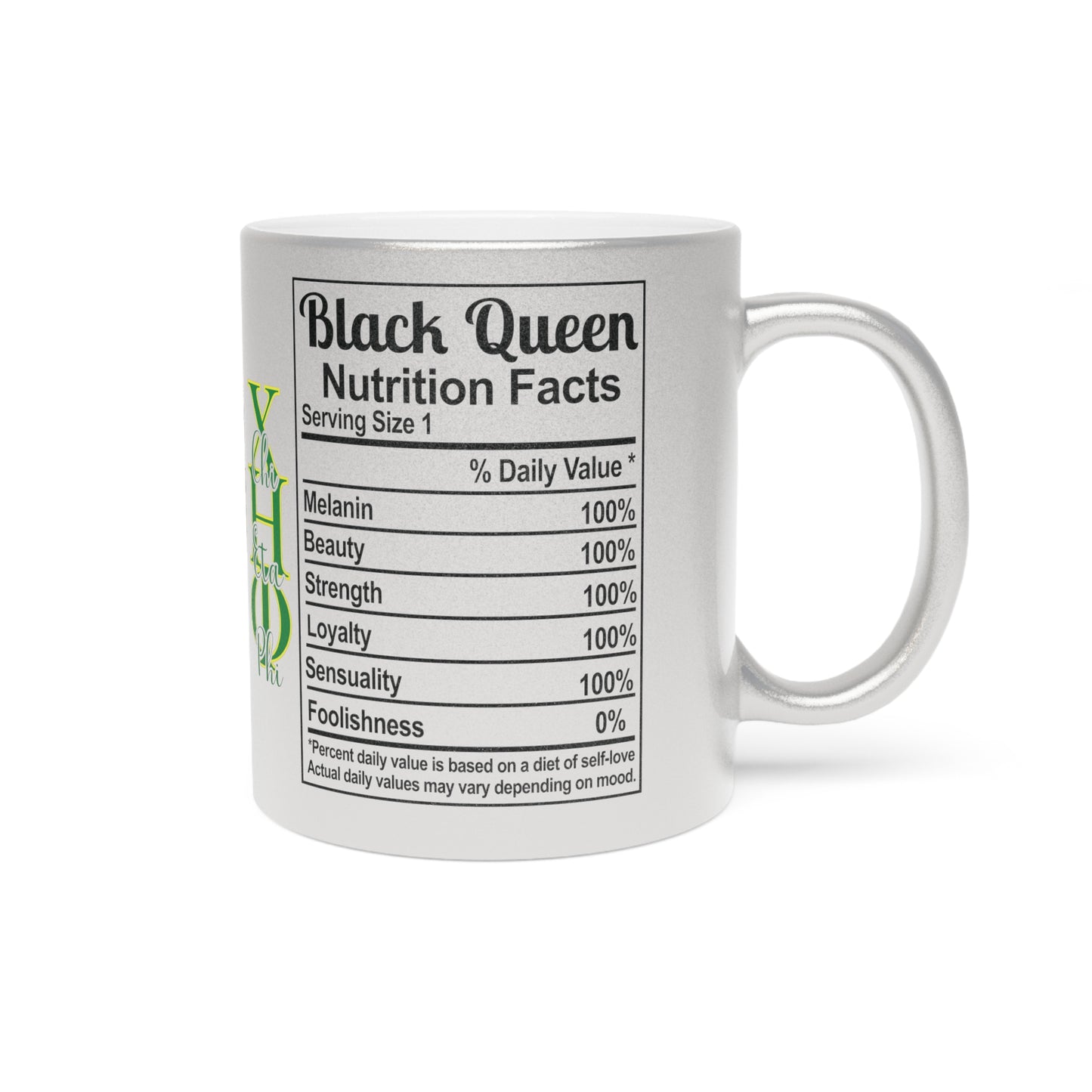 Chi Black Queen Metallic Mug (Silver\Gold)