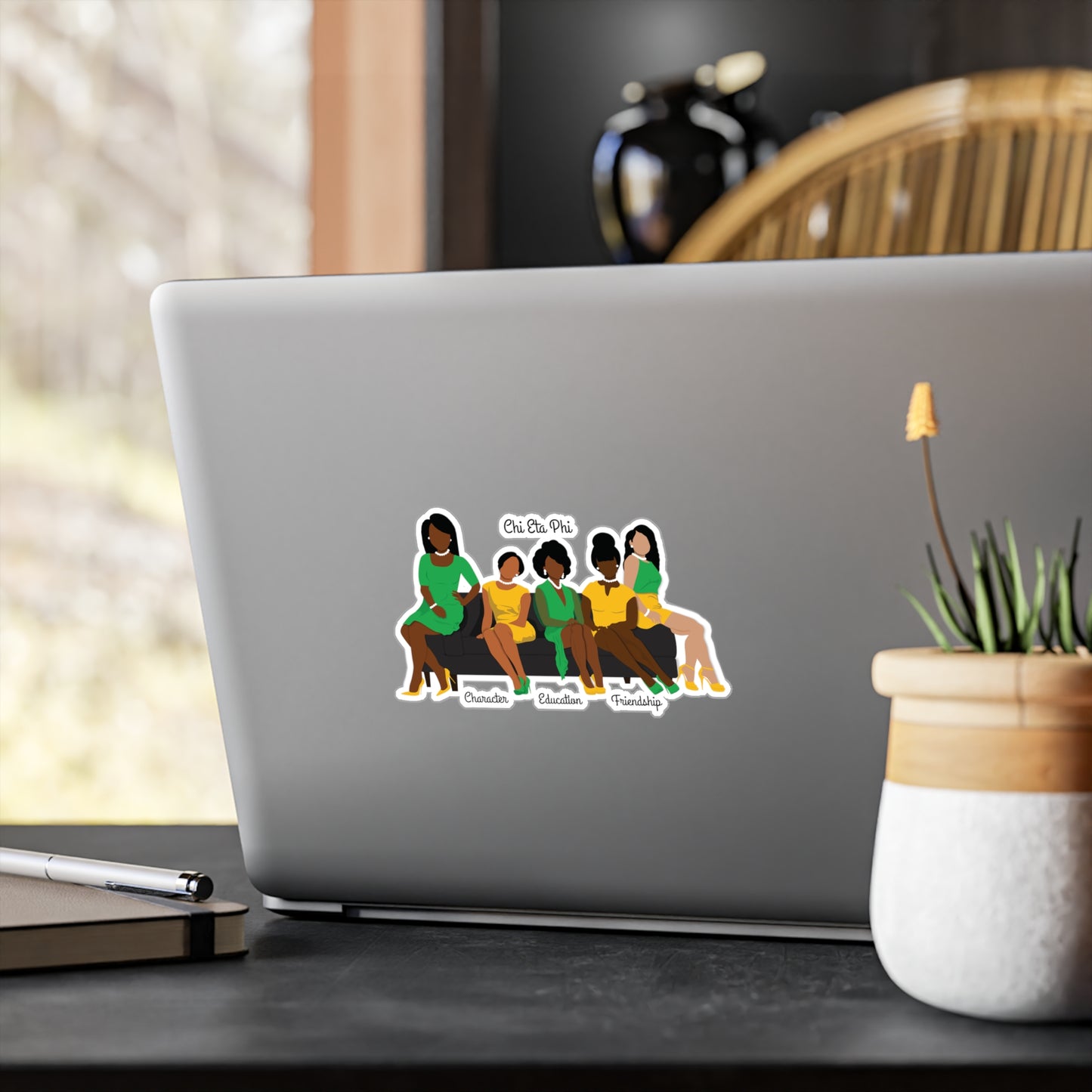 Chi Eta Phi Service For Humanity Kiss-Cut Vinyl Decals