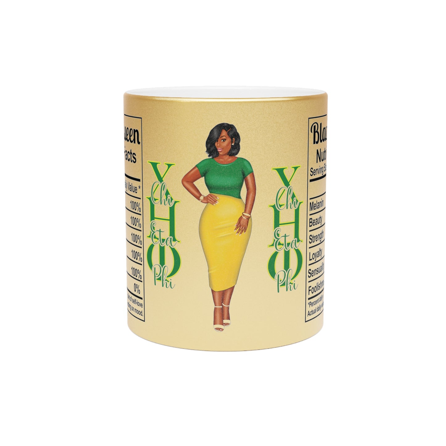 Chi Black Queen Metallic Mug (Silver\Gold)