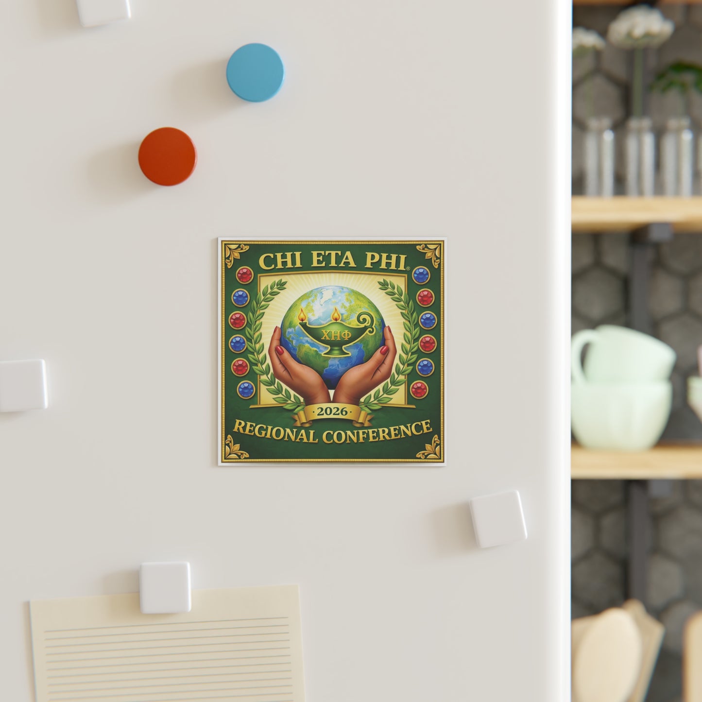 Chi Eta Phi 2026 Regional Conference Square Magnet — Commemorative Nursing Sorority Keepsake