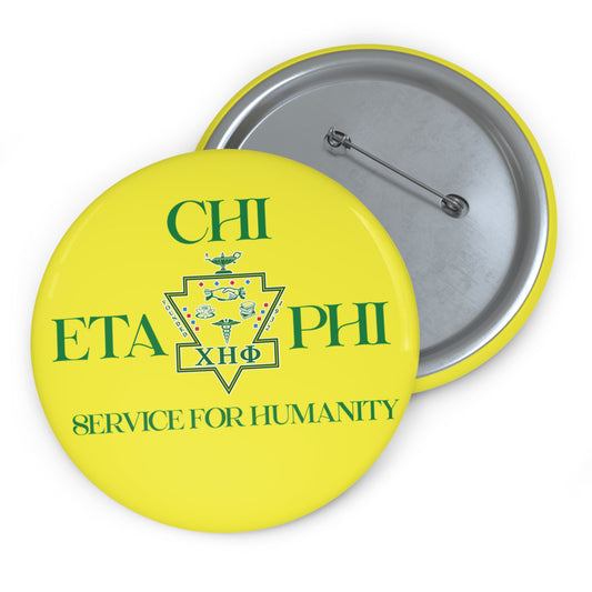 Chi Eta Phi Yellow Logo Button