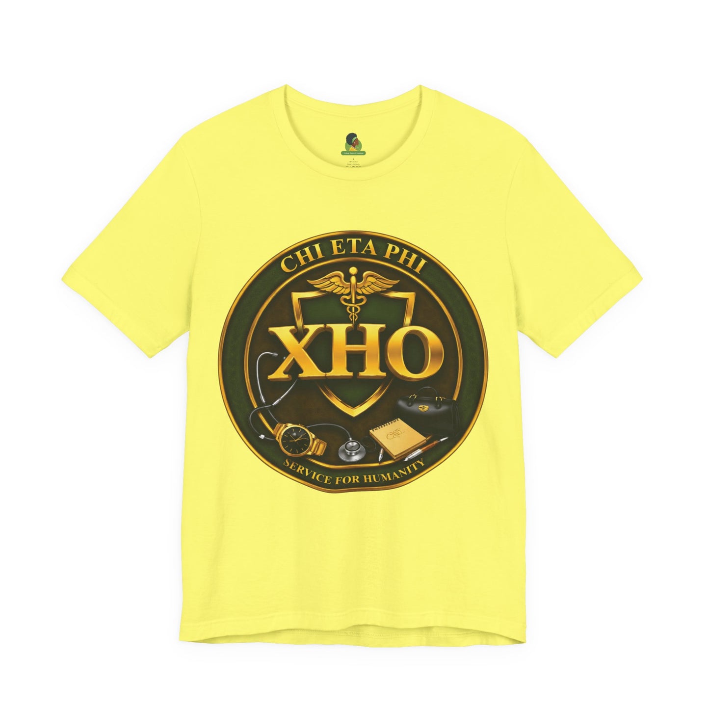 Chi Eta Phi XHO Crest T‑Shirt — Nursing Service for Humanity Tee