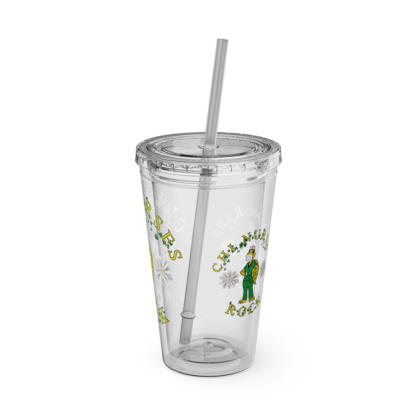 Chi Nurses Rock Sunsplash Tumbler with Straw, 16oz