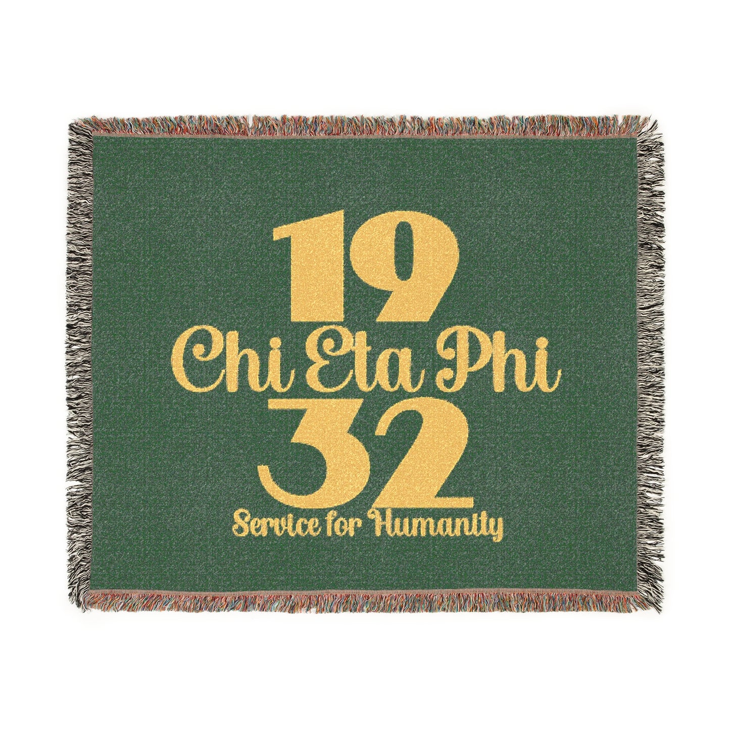 Chi Eta Phi 1932 Woven Fringed  Blanket