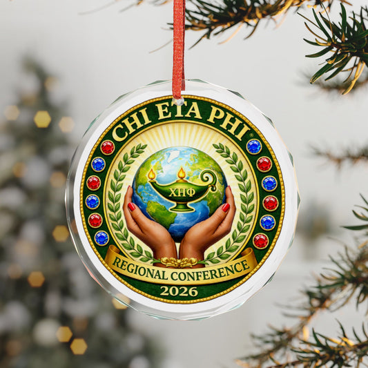 Chi Eta Phi Regional Conference 2026 Glass Keepsake Ornament
