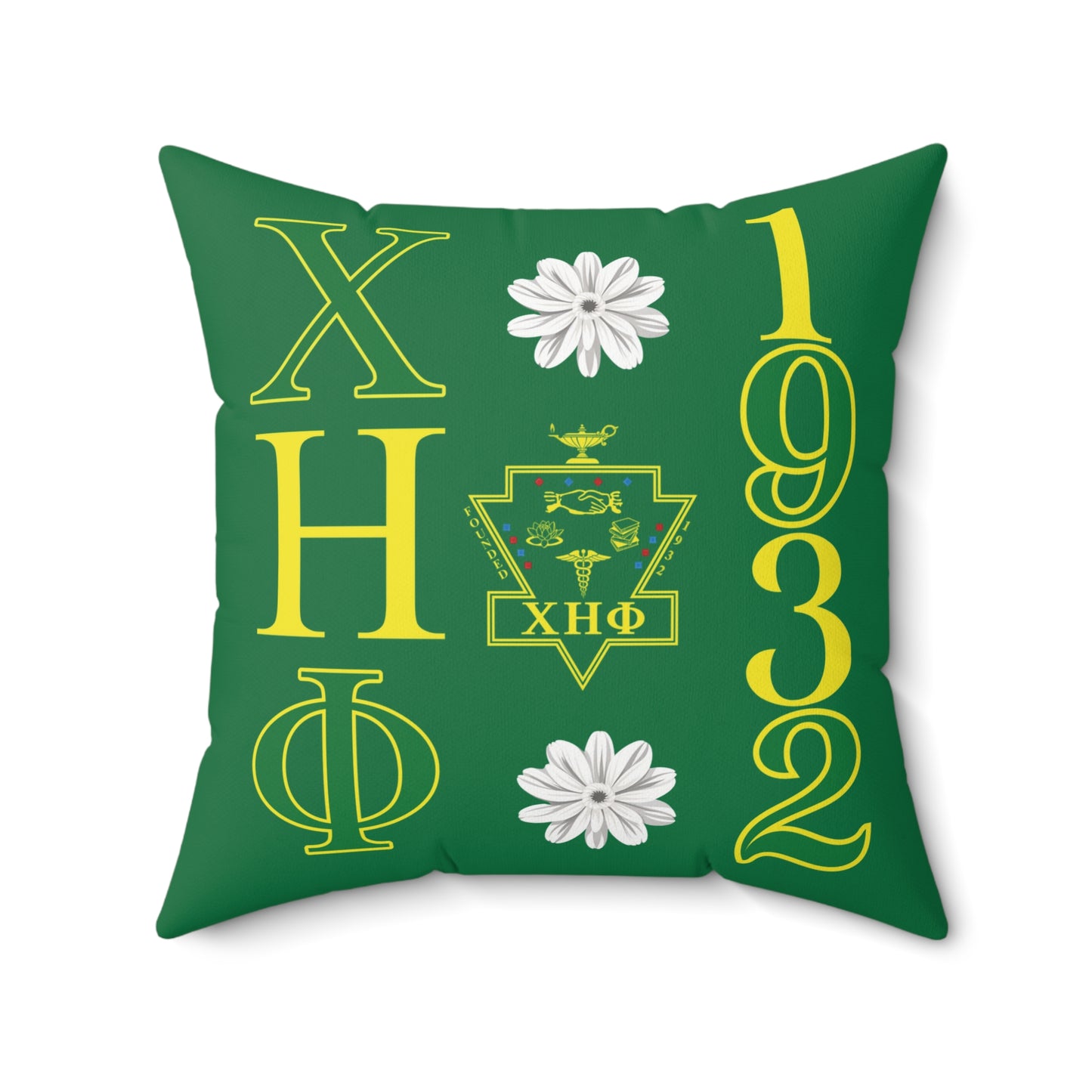 Chi Eta Phi XHO 1932 Polyester Spun Square Pillow