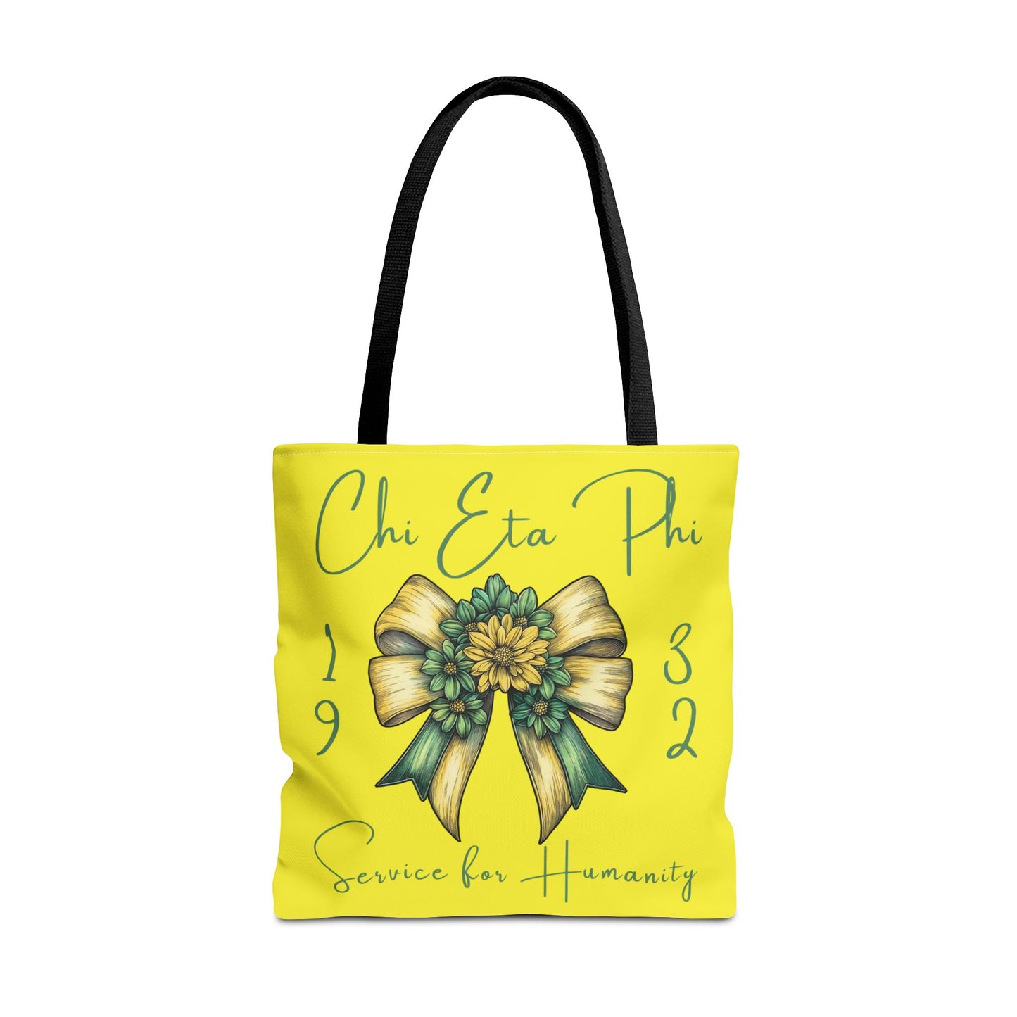 Yellow Chi Bow Design Tote Bag