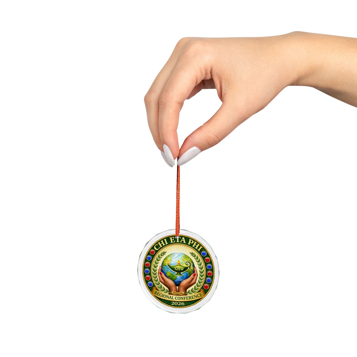 Chi Eta Phi Regional Conference 2026 Glass Keepsake Ornament
