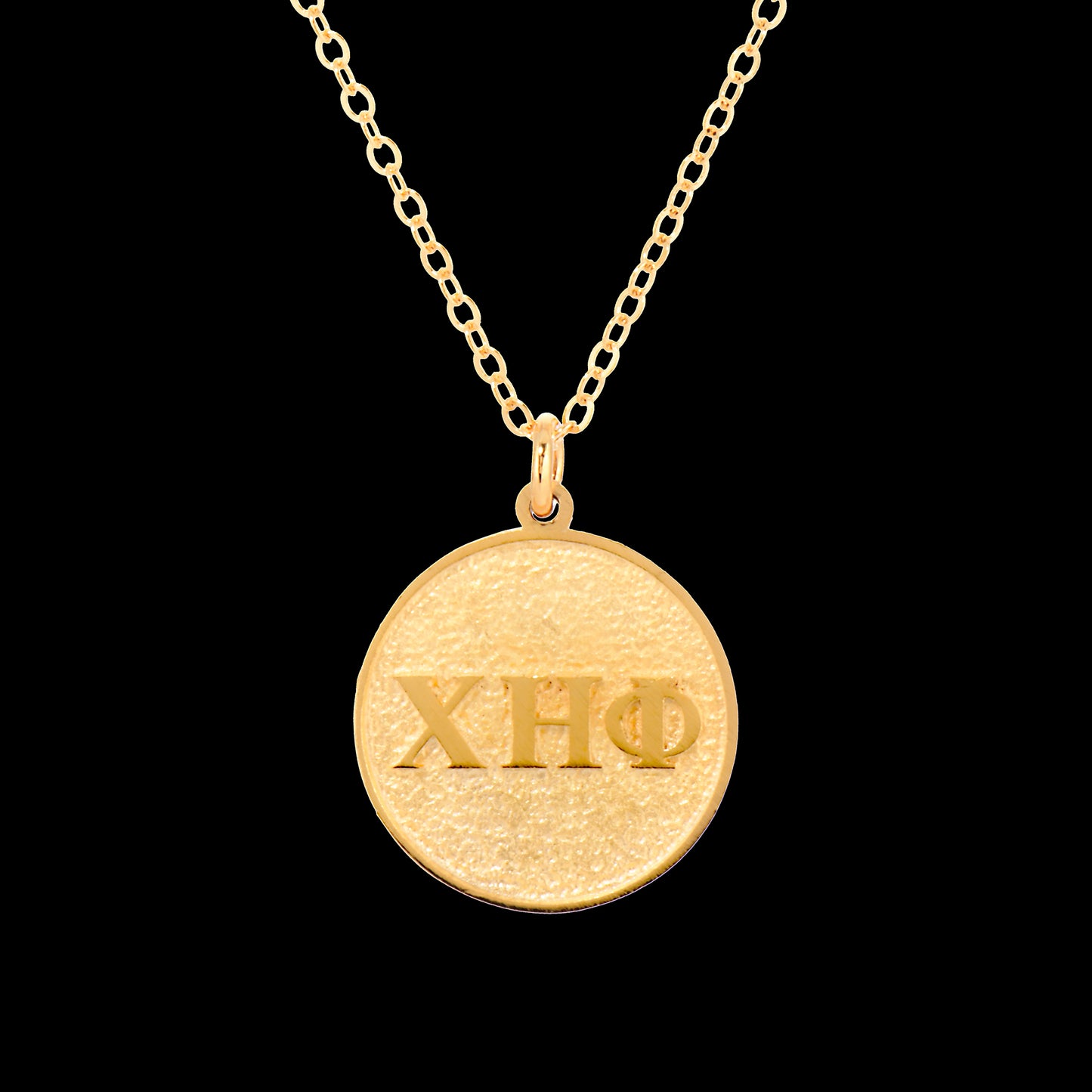 Hand Crafted Chi Inspired Circle 22k Gold Plated Necklace